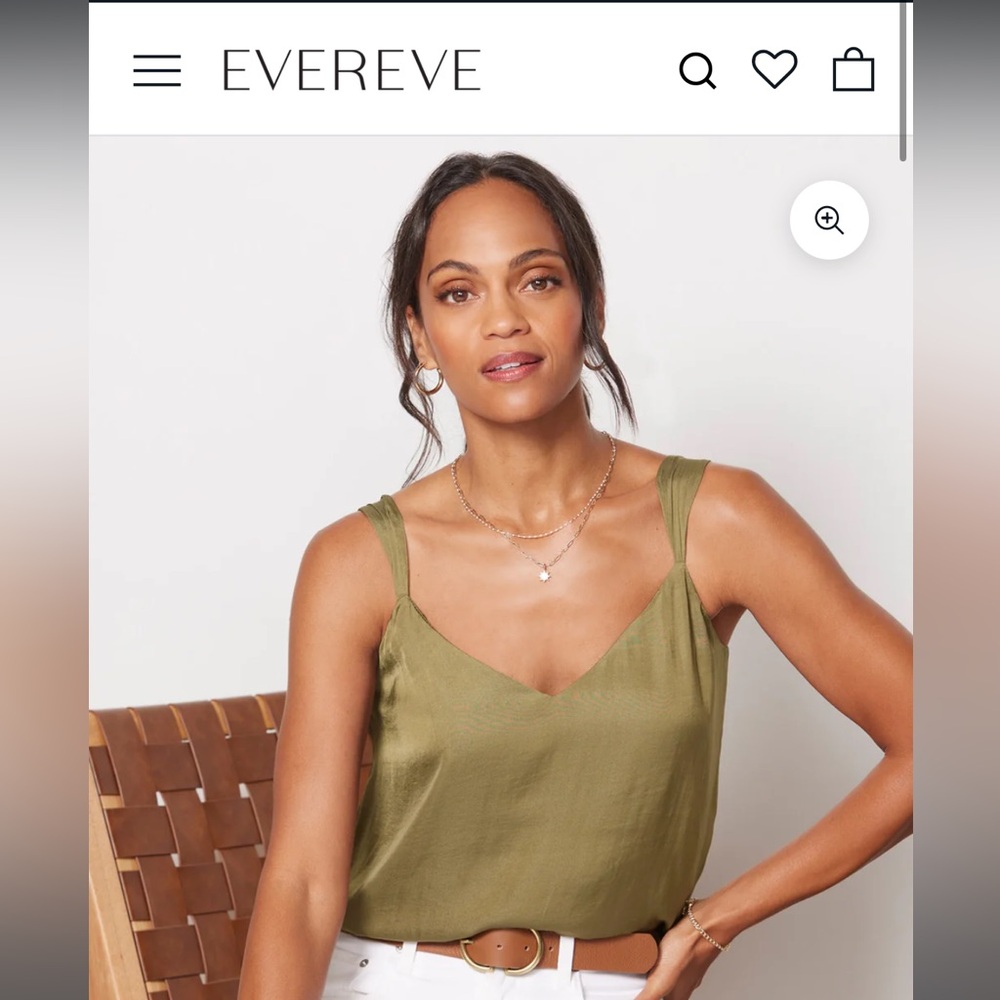 EVEREVE Kyle V Neck Cami, olive size S
